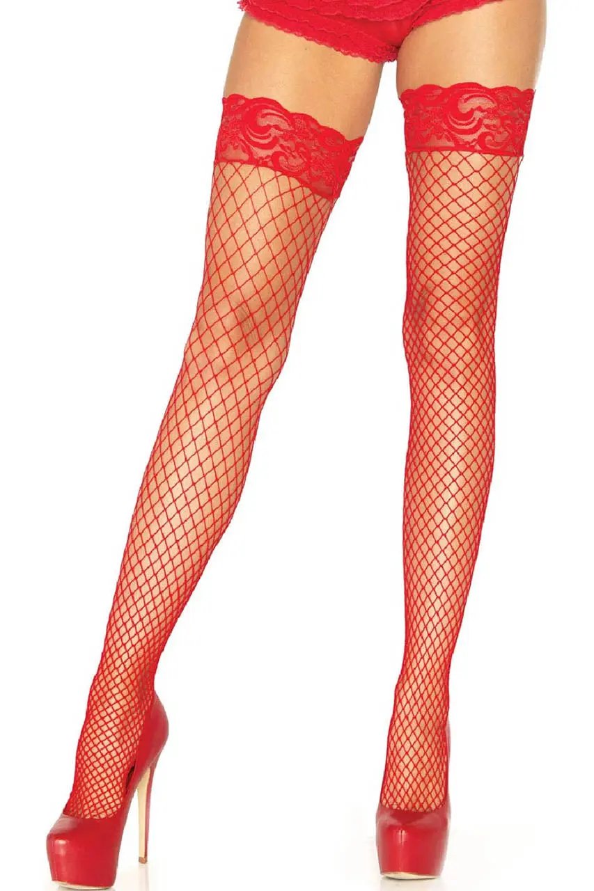Basic Net Stockings with Lace 3wishes.com
